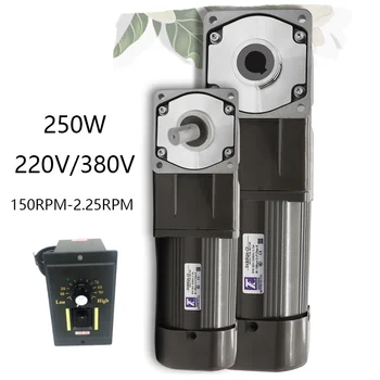 

250W 220V Right Angle Geared Motor, Hollow Shaft/Solid Shaft, High Torque, Reversible, Speed Control Motor + Speed Controller