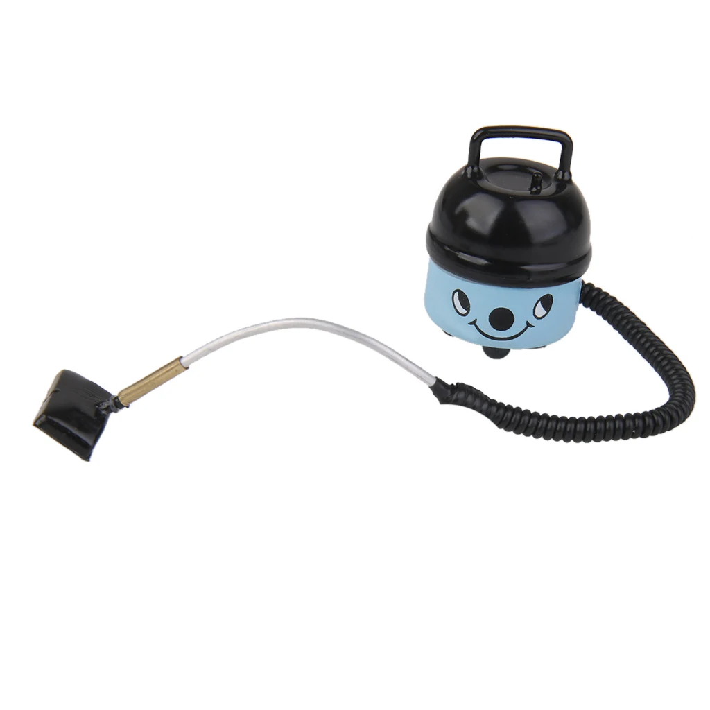 New Plastic 1/12 Dollhouse Miniature Cute Vacuum Cleaner Classic Pretend Play Furniture Toys for Child Doll House Docor Acceess