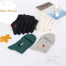 1 шт., новые женские хлопковые короткие носки комфортные Дышащие носки в Корейском стиле для девочек с изображением розы, Killer Cola Новое поступление модных носков