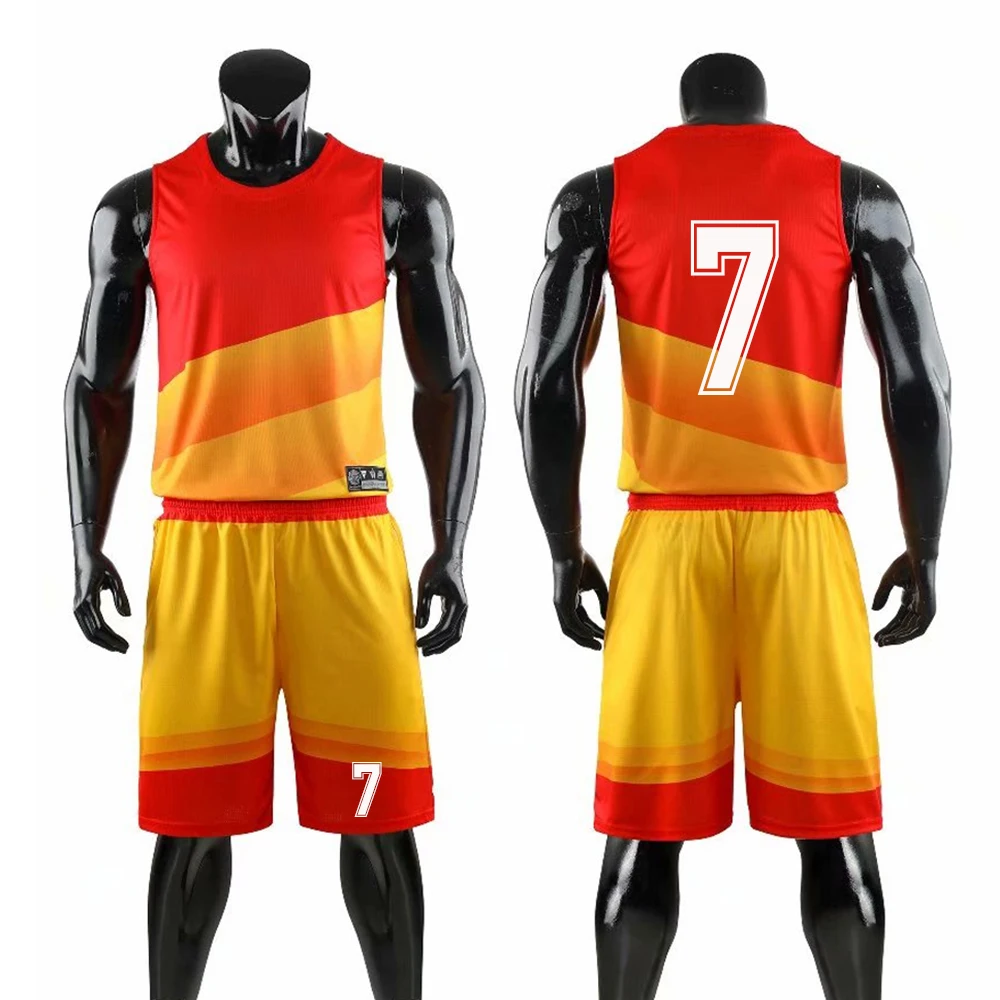 Number 7 College Basketball Jerseys High Quality Breathable Vest Shorts Sets Kids Men Basketball Uniform Kit Throwback Training Suit - Цвет: Number 7