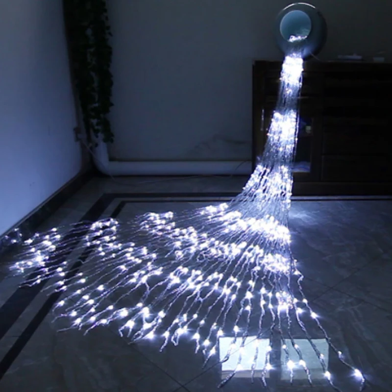 

1set 3X3M 320LED Waterfall Curtain Icicle LED String Light Meteor Shower Rain Fairy String Garland Wedding Background Light