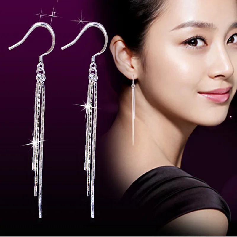 Модные Pendientes цвет серебра талисман Свадебные ювелирные изделия плата кисточкой