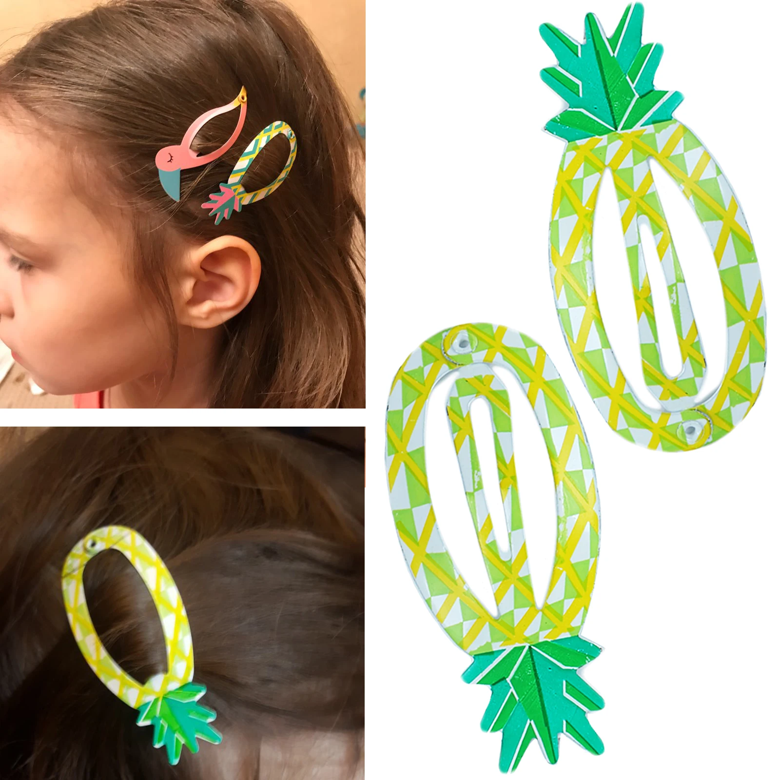 Милые девушки оснастки заколка для волос 2 шт./компл. летняя одежда на каждый день