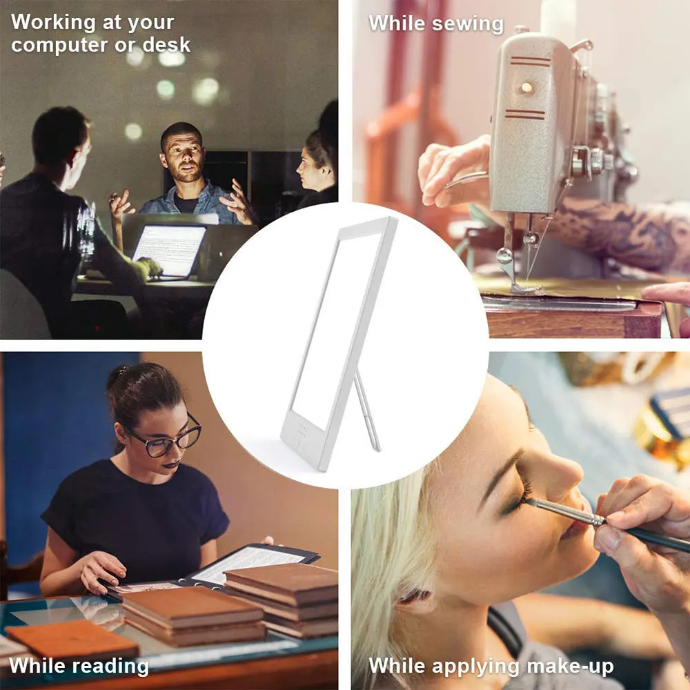 

photo face bionic solar phototherapy lamp 10,000 Lux Phototherapy lamp LED Promise dimming eye protection table lamp