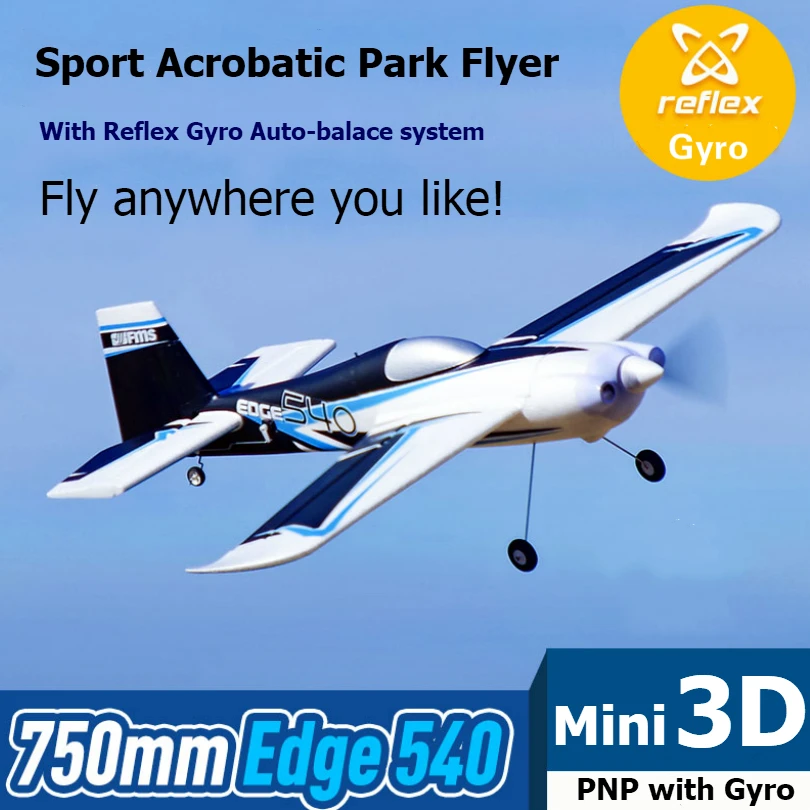 Fms Rc Airplane Plane 750mm Edge 540 Park Flyer 3d Acrobatic Sport Indoor  With Reflex Gyro Auto Balance Pnp Model Hobby Aircraft - Rc Airplanes -  AliExpress