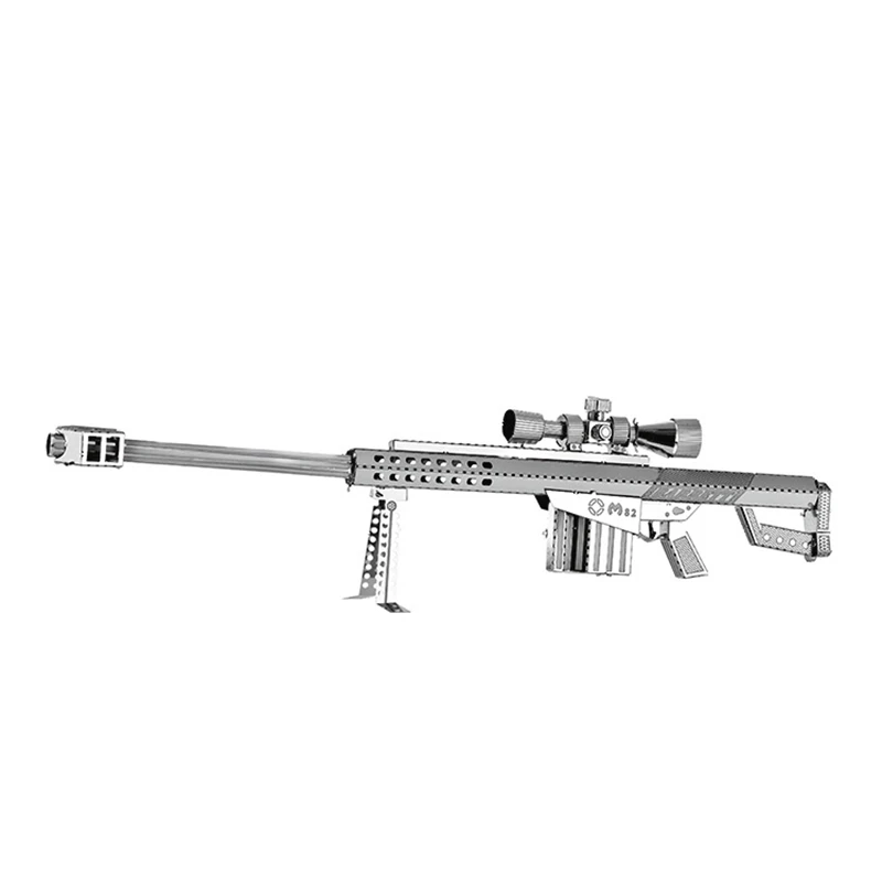 Снайперская винтовка Barrett 3D металлические пазлы цветной пистолет модели наборы