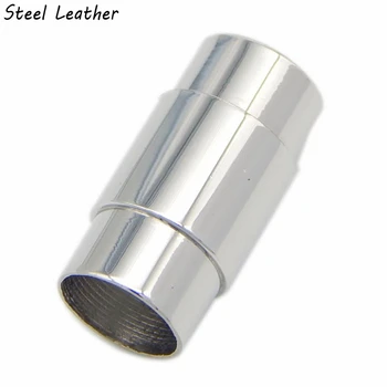 

20pcs/lot engrave logo hole:8mm Bracelet Necklace Barrel Magnetic Clasps Jewelry Making Findings Accessories Connectors DIY