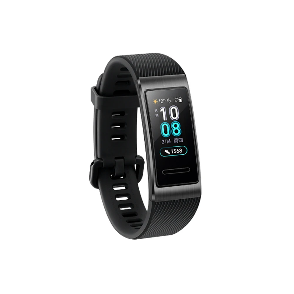 HUAWEI Band 3 Pro цветной сенсорный экран gps умный Браслет пульсометр мониторинг сна Водонепроницаемый умный браслет