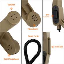 TAC-SKY H250 PTT military tactical intercom PTT 2-pin kenwood plug handheld speaker microphone h250 ptt DE