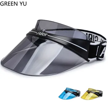 

2020 New GREENYU Brand Unisex Plastic Sun Hat Without Top Hat Outdoor Sport Summer Women's Hat Transparent Visors Hat