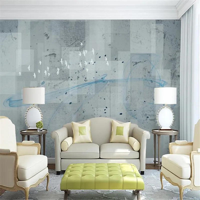 Large 3D Wallpaper Mural Custom Nordic Abstract Lines Geometry Background, wallpaper, mural