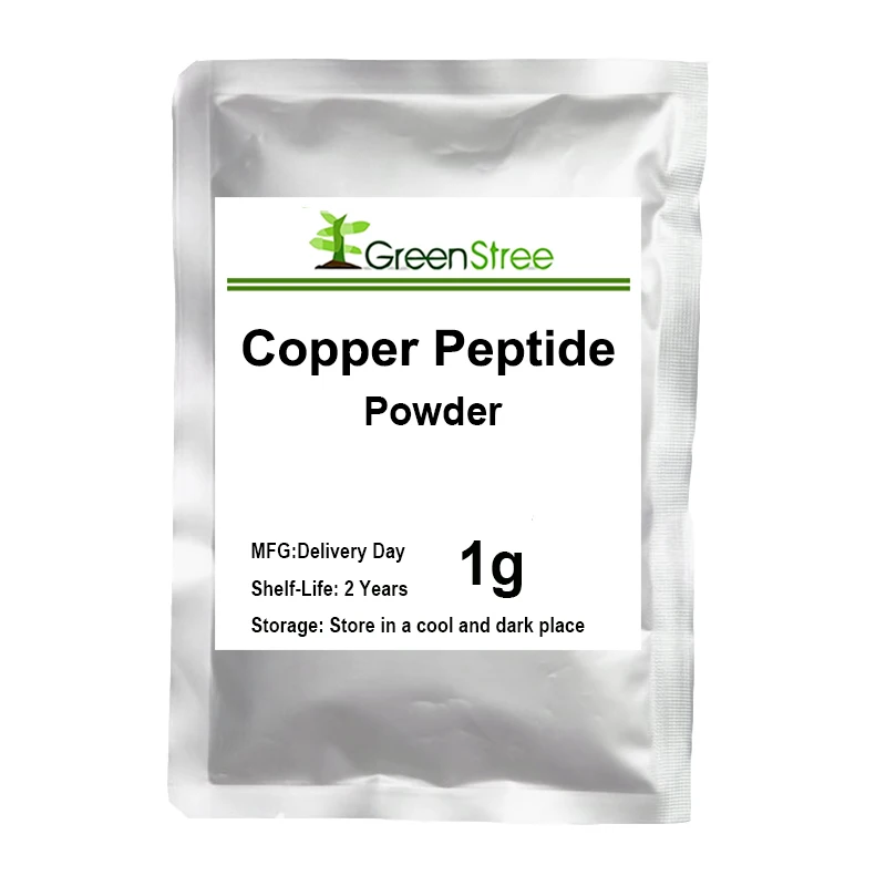 Copper Peptide Powder, Blue,Improve Skin Elasticity and Delay Aging, GHK-Cu Glycyl-l-histidyl-l-lysine,Cosmetic Grade