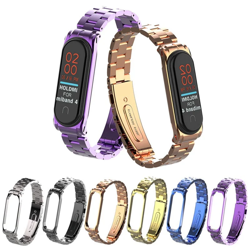 Металлический ремешок из нержавеющей стали для Xiaomi mi Band 4 браслет mi Band 4 ремешок для mi Band 4 аксессуары браслет mi Band 4