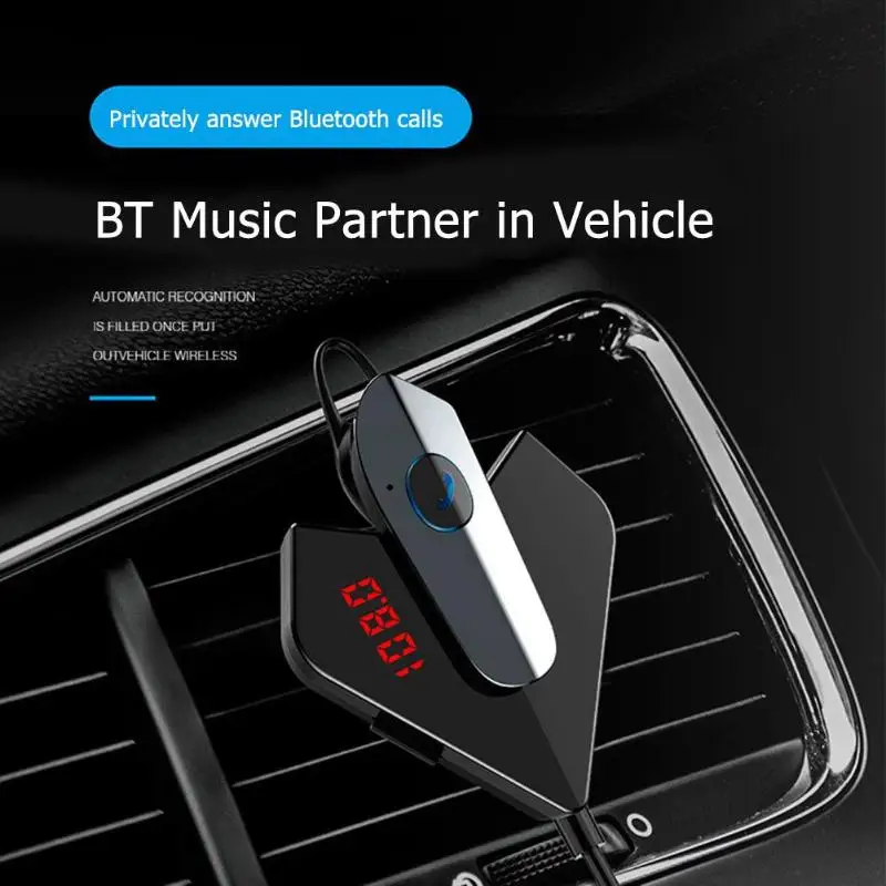 Handsfree автомобильный Bluetooth fm-передатчик в ухо дизайн более удобная одежда MP3-плеер USB зарядное устройство с беспроводной гарнитурой