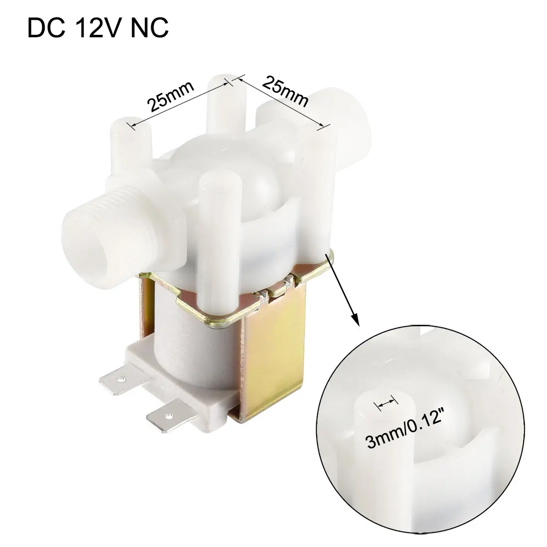 Uxcell 1 шт. Соленоидный клапан для воды DC 12 В NC нормально закрытый пластиковый впускной клапан с фильтром медные сантехнические инструменты