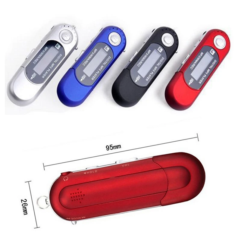 

Portable Auto Car FM Radio Flash Drive With Earphone Digital Mini USB MP3 Music Player Function With TF Card Slot LCD Screen USB