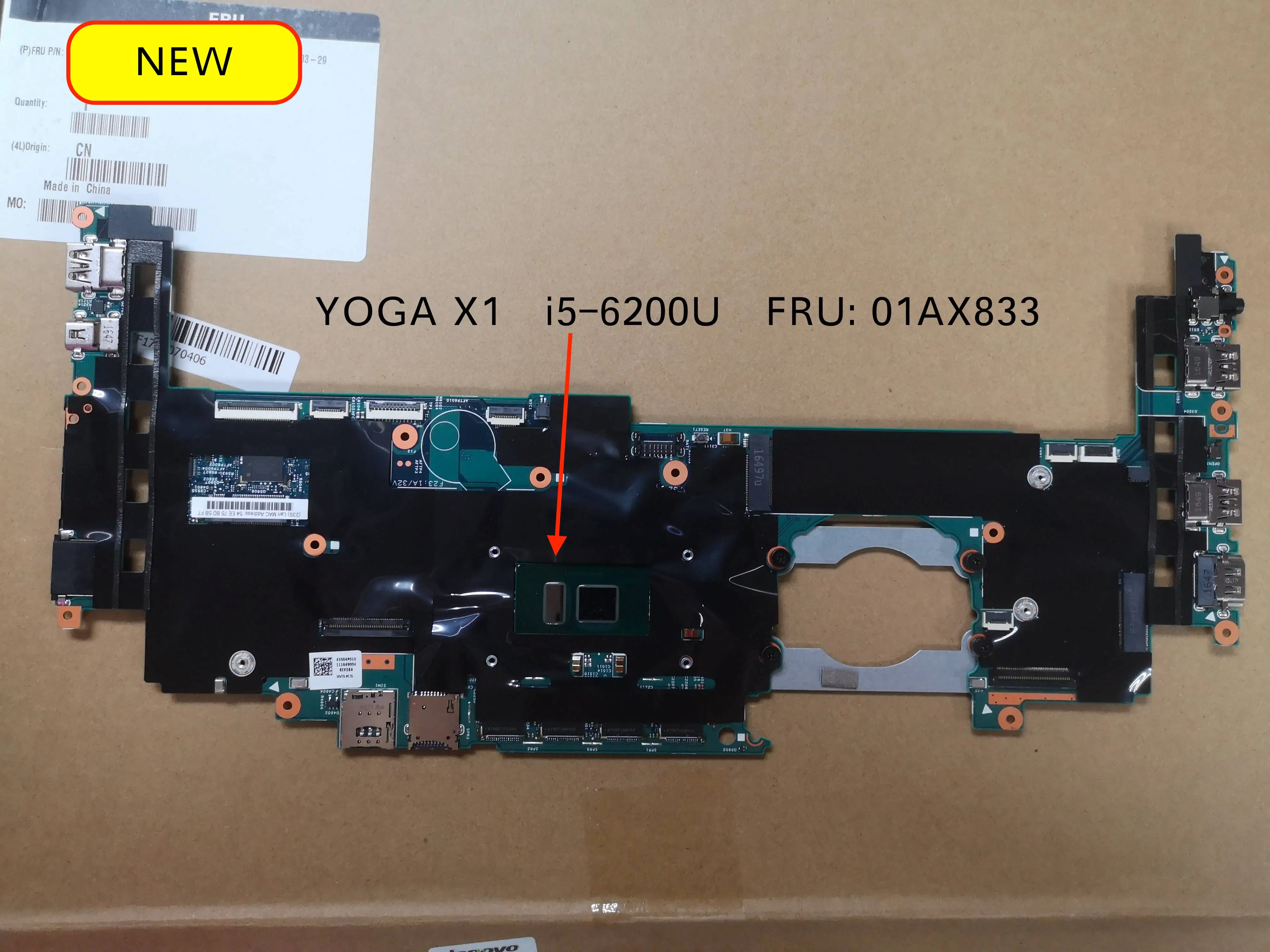 Протестировано 01AX833 для lenovo Thinkpad yoga x1 PC материнская плата I5-6200U 448.04P15.002M