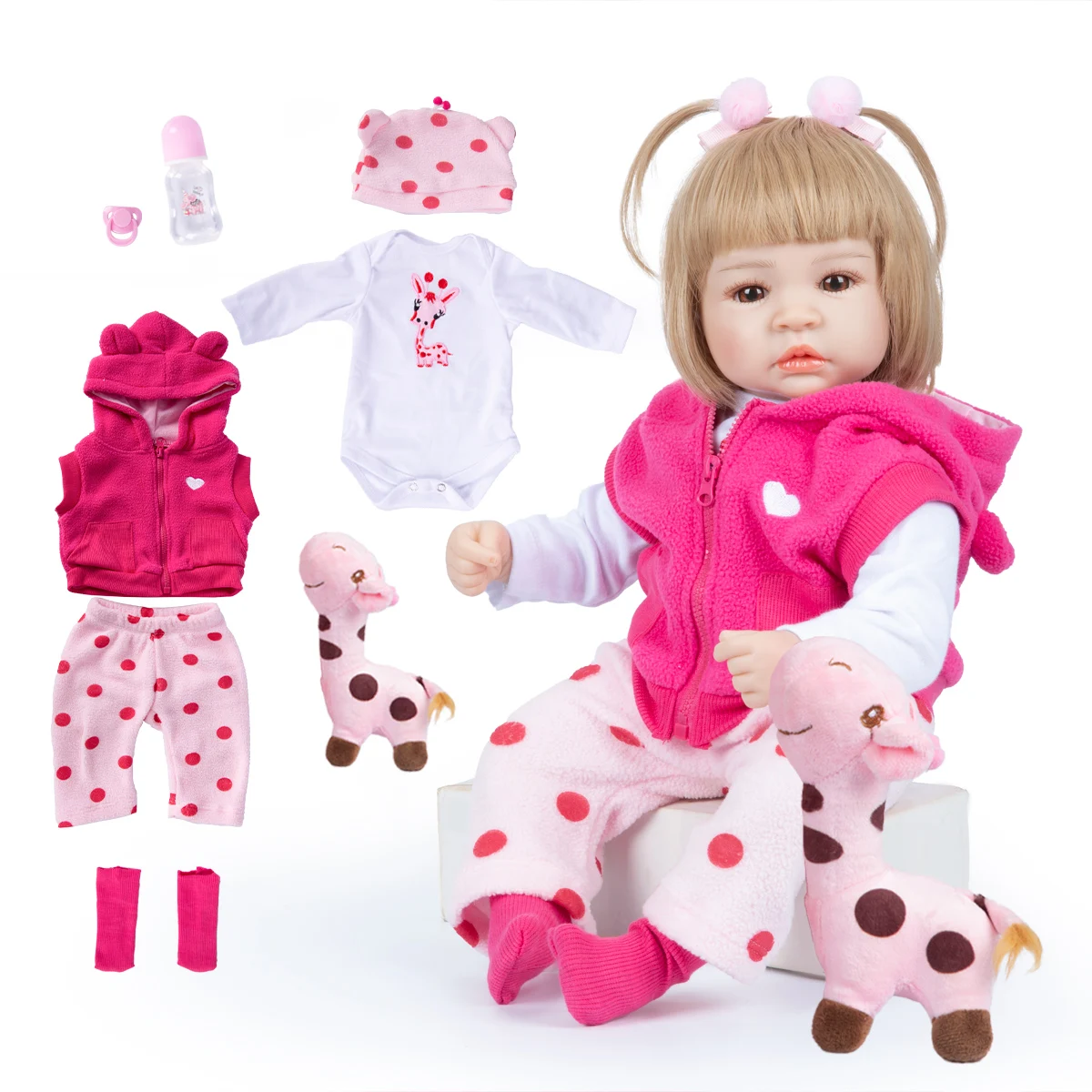 Мягкая силиконовая кукла для новорожденных 18 дюймов | Игрушки и хобби