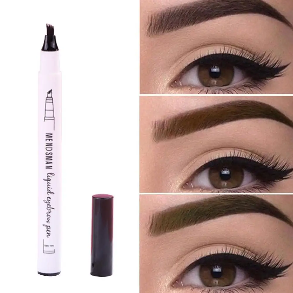 

2020 New Makeup Sketch Liquid Eyebrow Pencil Waterproof Dye Lasting Tattoo Eyebrow 4 4 Pen Long Eye Liner color Tint Brow f L5G0