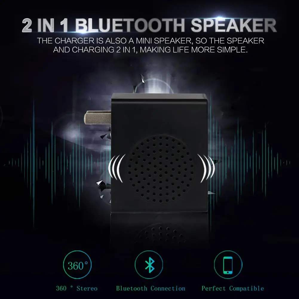 U010 2 в 1 Bluetooth динамик и зарядное устройство адаптер многофункциональный аудио адаптер питания адаптер быстрой зарядки для IOS и Android