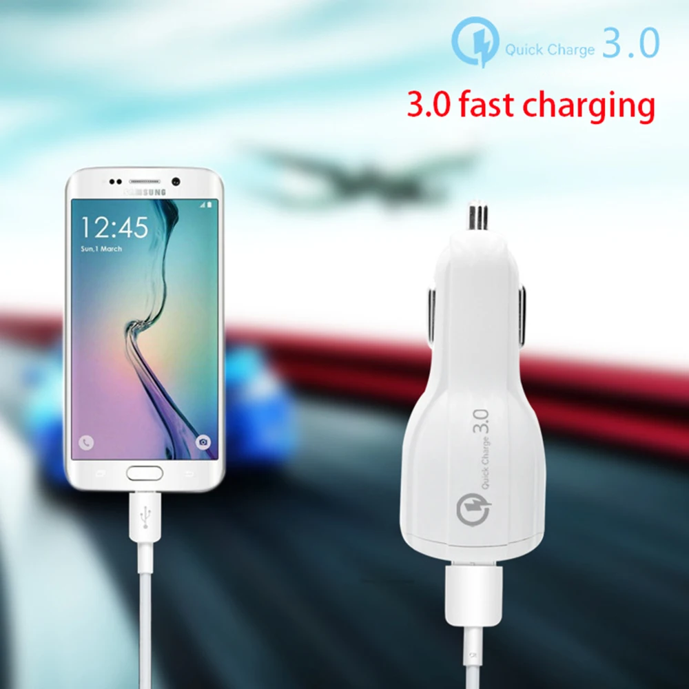 2 в 1 usb type C кабель для быстрой зарядки+ 3,0 Автомобильное зарядное устройство для Samsun Galaxy S10 Usb кабель type c кабель Usb-c для Xia mi note 10 pro