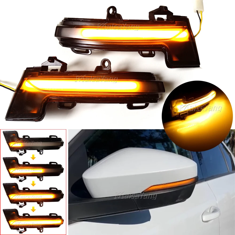 Dynamic-LED-Turn-Signal-Blinker-Mirror-flasher-Light-For-Skoda-Octavia ...