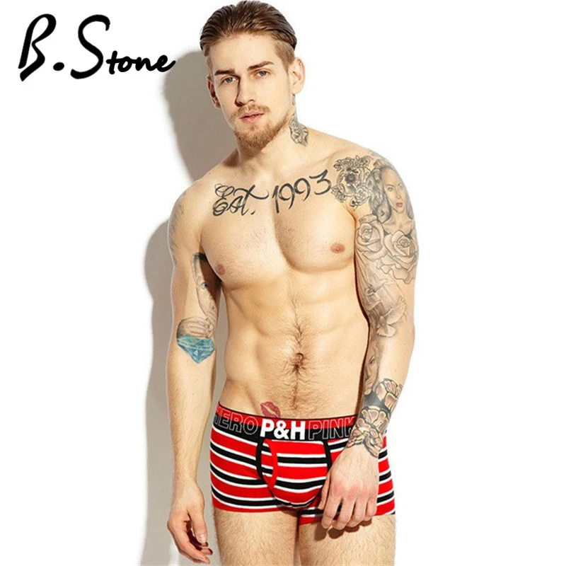 4 шт. сексуальные хлопковые мужские шорты боксеры известный бренд полосатые Xplosion