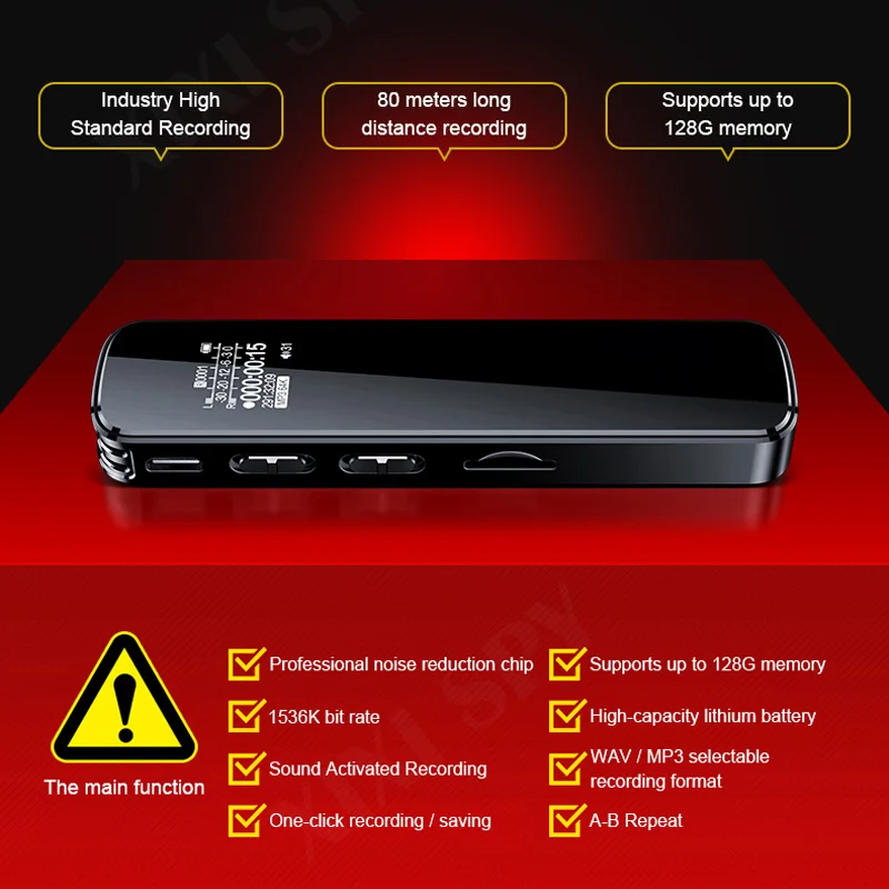 Диктофон диктофон звук мини аудио mp3 плеер профессиональный цифровой HD