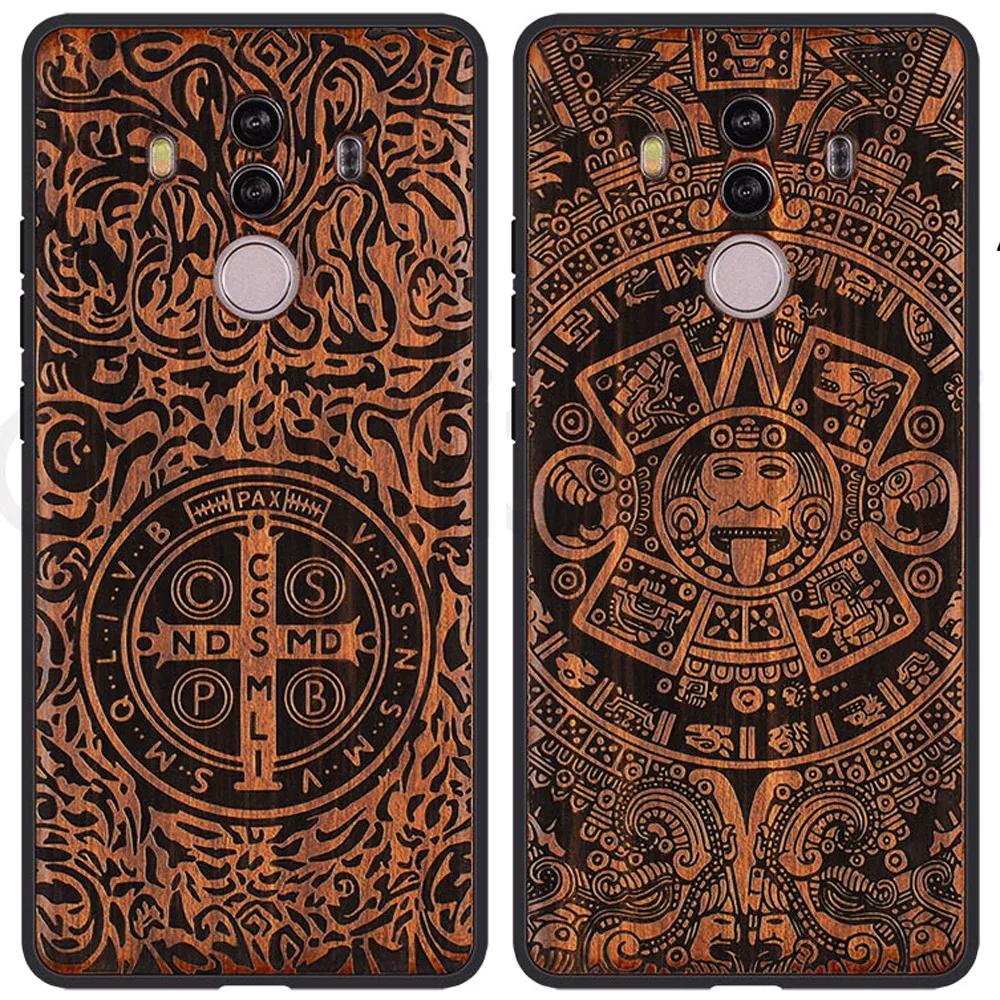 3D резной деревянный чехол для Huawei Mate 10 Pro Aztec Tribe Племенной Mate10 |