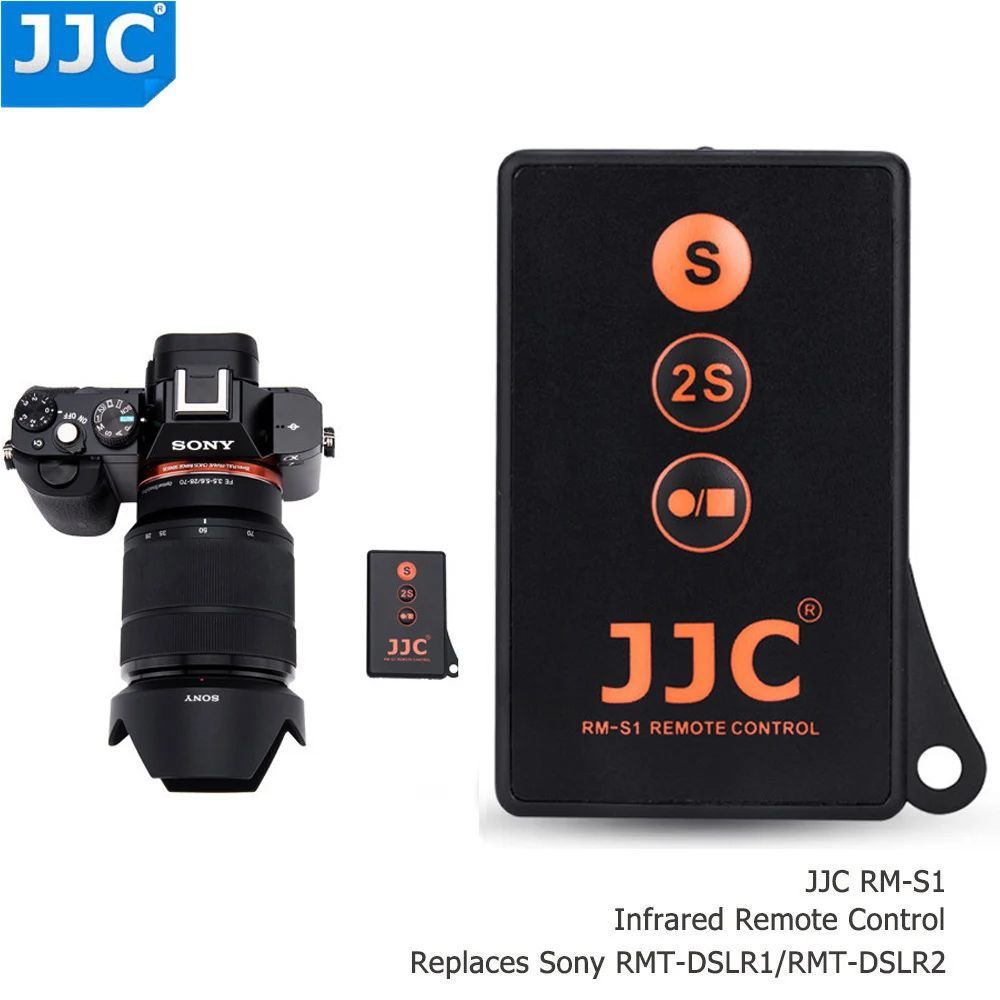 

JJC wireless Remote Control for SONY A7SII A7RII A7S A7II A6300 NEX5 NEX 5N NEX5R NEX 6 NEX 7 A230 A77II AS RMT-DSLR1/RMT-DSLR2