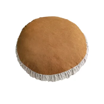

Car Decorative Cushion Sofa Office Chair Kids Room Decor Round Throw Pillows Suede Fabric Seat Back Cushions 40x40cm