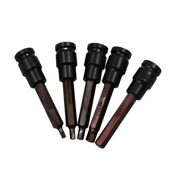 

High-carbon Steel Hexagon Socket Bit Head Ratchet Pneumatic Hex Socket Bits 4mm 5mm 6mm 8mm 10mm