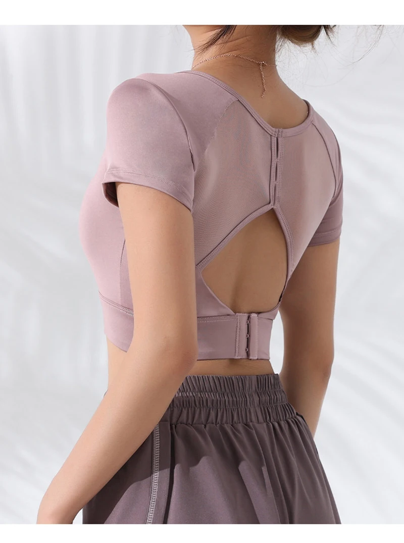 Gearmeeup Open Back Crop Top Bra