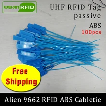 Rfid-теги UHF ABS кабельные стяжки Alien 9662 915m 868m 860-960MHZ Higgs3 EPC 6C 100 шт Смарт пассивные карты дальнего действия RFID Метки
