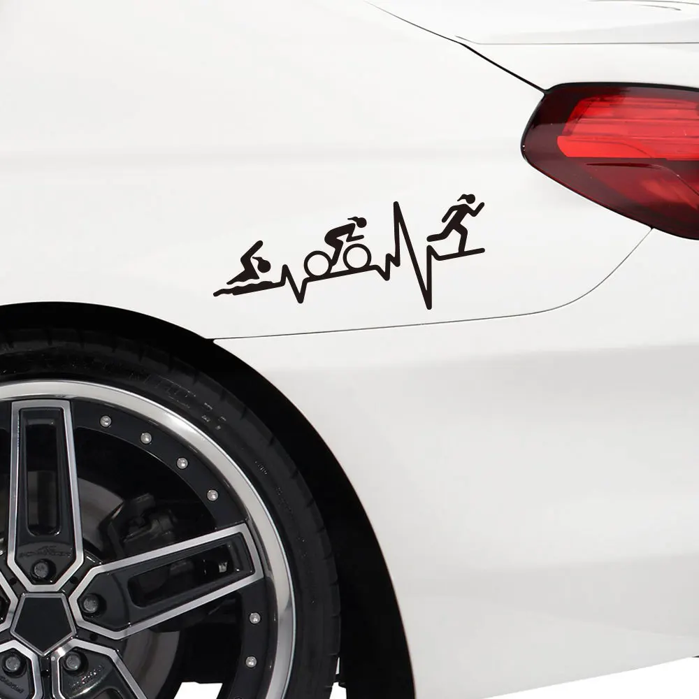 

Swimming cycling running Car Sticker Removable Decals automobile decor Vinyl Car Rear window door Sticker decor ANY SIZE HY1723