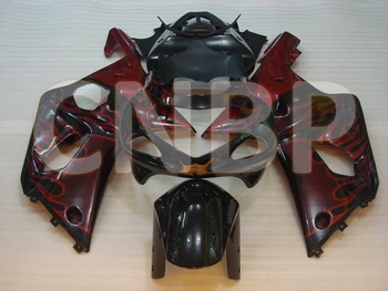 

for Suzuki GSXR600 2000 - 2003 K1 K2 Fairing Kits GSX-R1000 2003 Black Red Flame Fairing GSX-R600 2000 Full Body Kits