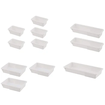 

11 Pack Expandable Drawer Organizers,Plastics Makeup Drawer Organizer Containers,Organizer Bins,Organizer Tray Stora
