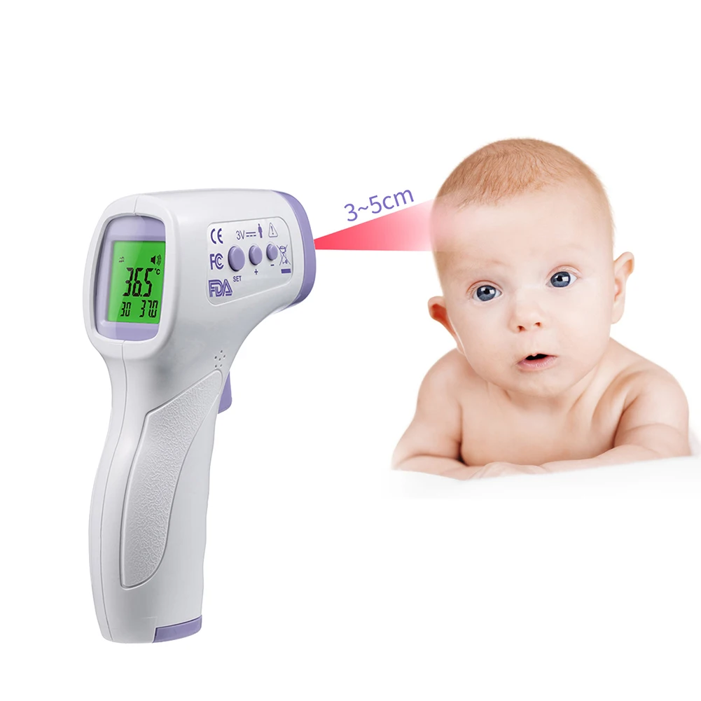 

Digital IR Infrared Forehead Thermometer Non-contact Temperature LCD Body Temperature Fever Measurement Tool Gun for Baby Adult