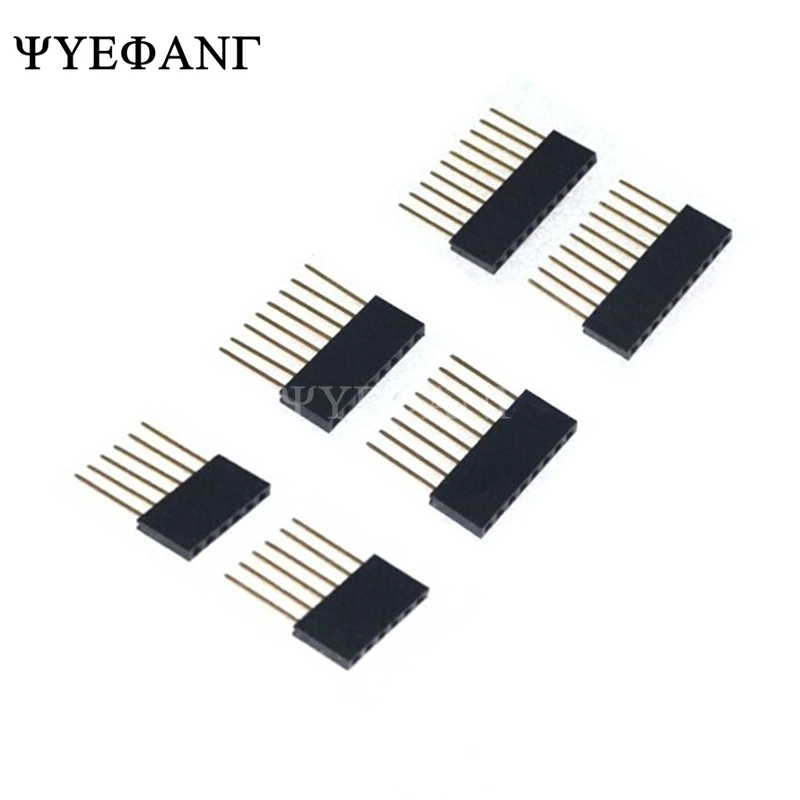 10 шт./лот 2 54 мм 6Pin 8Pin 10Pin однорядные длинные шпильки 11 отрывная плата штырьковый