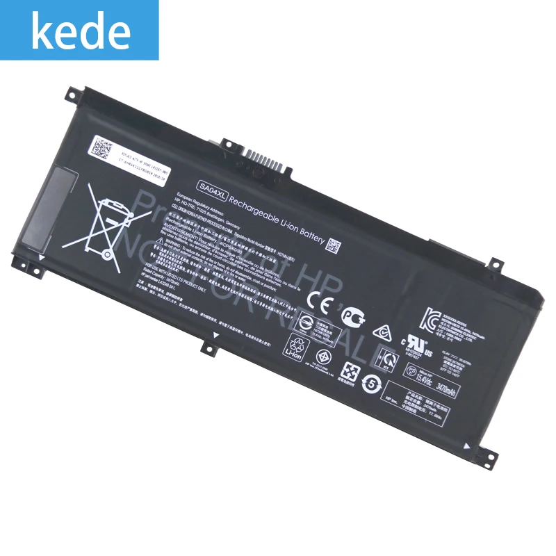 Kede SA04XL аккумуляторная батареядля ноутбука HSTNN-OB1F HSTNN-OB1G L43248-AC1 L43248-AC2 15,4 V 55.67Wh 3470 мА-ч
