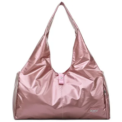 Fashion Dry Wet Separated Waterproof Outdoor Travel Handbag For Women Training Adjustable Strap Fitness Nylon Yoga Gym Bag New - Цвет: rose gold