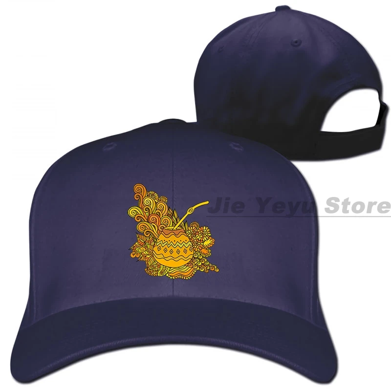 Бейсбольная кепка Yerba mate In The Gourd для мужчин и женщин, Кепка для водителя грузовика, модная Регулируемая Кепка - Цвет: 1-Navy