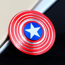 Креативная игрушка Капитан Америка щит Спиннер дети палец между вашей фигурой взрослый снижение давления игрушка металлический гироскоп