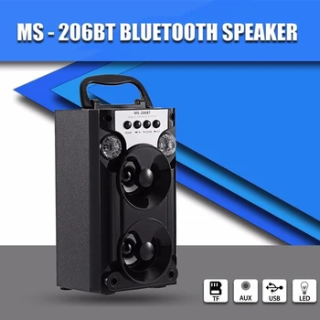 

MS-206BT Support TF Card Outdoor Speaker Portable Bluetooth Music Player Aux Support FM Radio Wireless