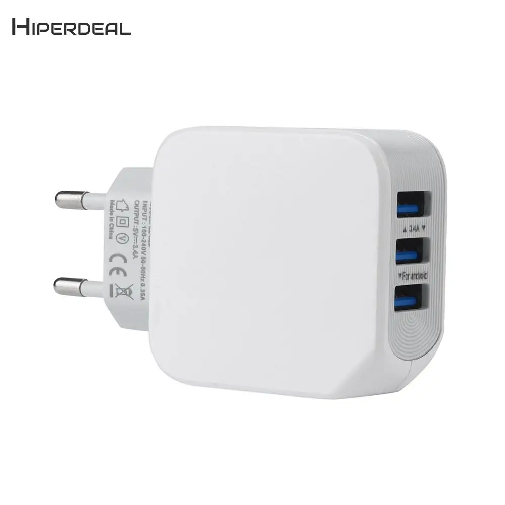 3 USB Ports Universal 5V 3.4A Travel Charger Fast Charging Wall Charger EU Plug For Phone PAD MP3 Camera Charger 8.7