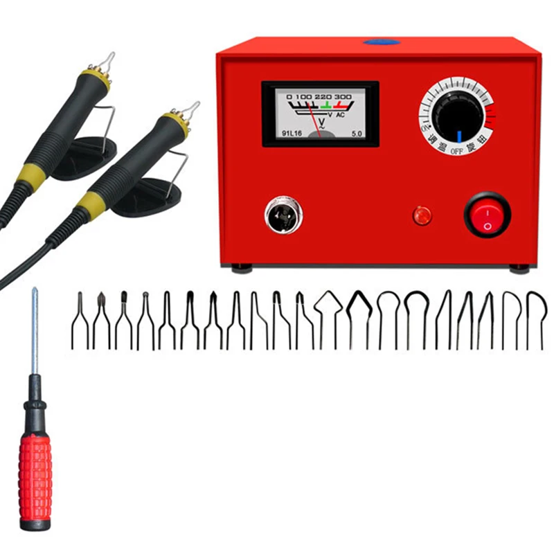 

Electrocautery Pen Pyrography Machine Pyrography Pen 50W 220V 2/PCS Handle 46/Pcs Solder Tip for Gourd,Plank,Leather,Bark,EU Plu