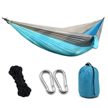 

Outdoor Camping Hammock Parachute Cloth 260 * 140cm Single Camping Hammock，