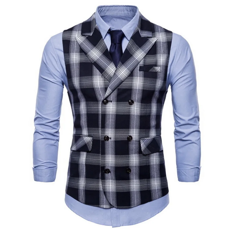 

SFIT 2019 Autumn Vest Gilet Men Vintage Retro Male Waistcoat Sleeveless Casual Chalecos Hombre Business For Men Dress Vest