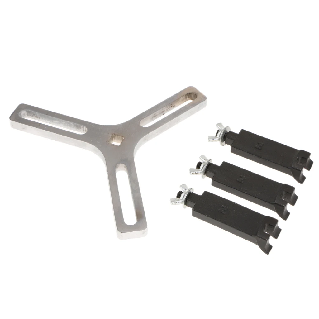 Car Fuel Pump Lid Tank Cover Remove Spanner Adjustable 3 Legs Wrench Tool