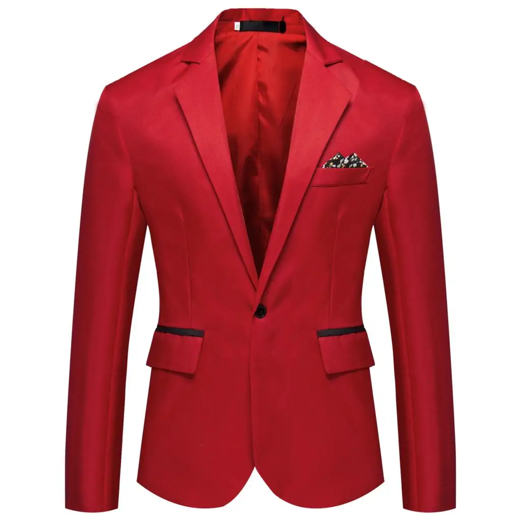 

Laamei Drop Shipping Blazer 2019 New Autumn Men's Fashion Casual Slim One Button Blazer Men's Fashion Casual Suit